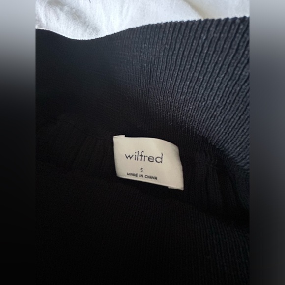 Aritzia Wilfred Zeta Knit Slit Midi Skirt - Black - Picture 3 of 3